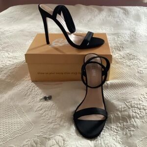 Public Desire Black Strappy Heels